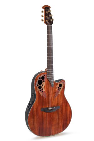 E – akustická kytara Ovation Celebrity Elite Plus Mid Cutaway Figured Koa CE44P-FKOA-G