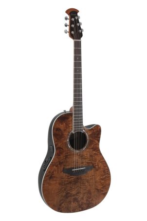 E – akustická kytara Ovation Celebrity Standard Plus Mid Cutaway Nutmeg Burled Maple CS24P-NBM-G