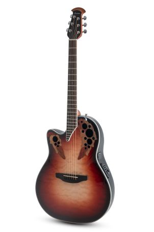 E – akustická kytara Celebrity Elite Plus Mid Cutaway  Lefthand Ruby Burst CE44LX-1R-G